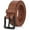 Brown, variant on Free Belt - Hypoallergenic Leather TSA Belt Strap, Sturdy Men's Adjustable Belt, Nickel Free Belt for Men