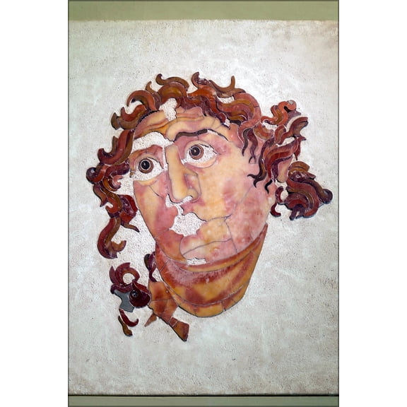 24"x36" Gallery Poster, Head Helios opus sectile Colosseum Rome Italy