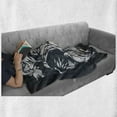 thumbnail image 6 of Zodiac Soft Flannel Fleece Throw Blanket, Head Shape of Astrological Leo Portrait Swirling Flower Branches Image Print, Cozy Plush for Indoor and Outdoor Use, 70" x 90", Blue Grey, by Ambesonne, 6 of 6