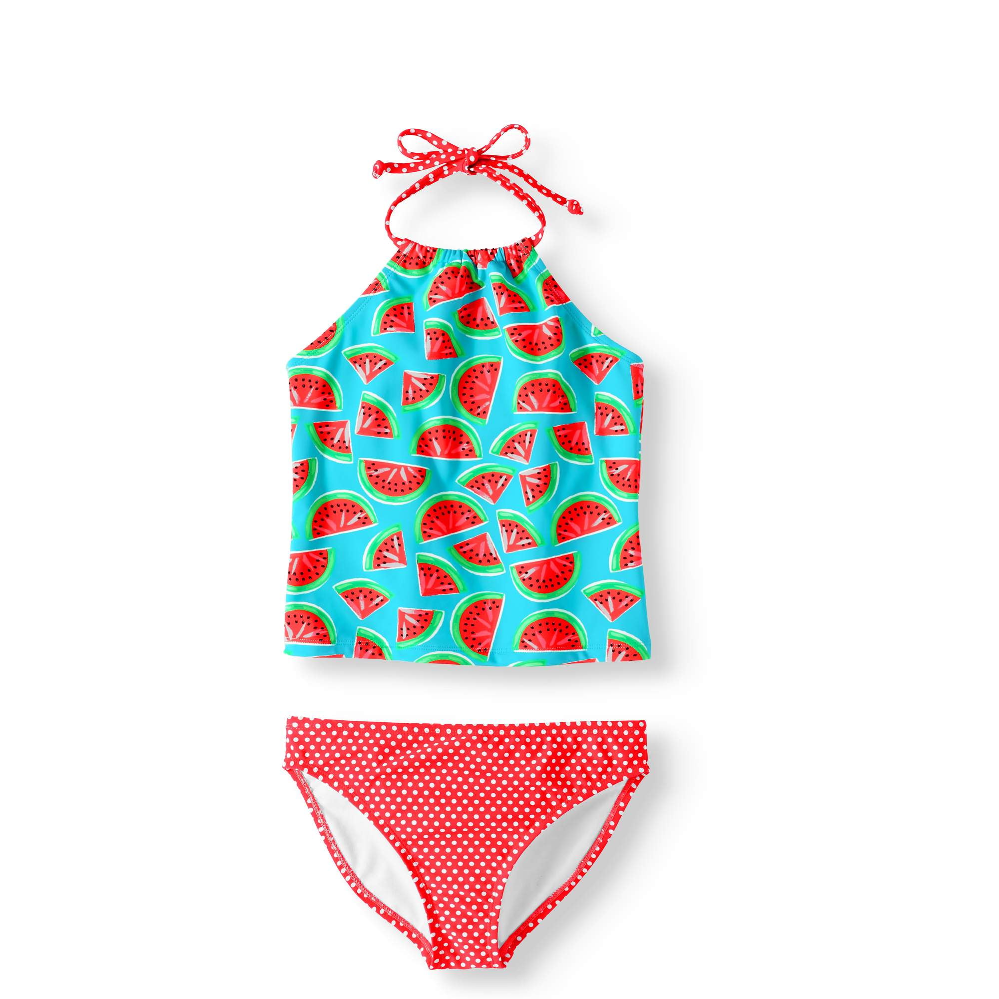 Cuekondy Toddler Kids Baby Girl Watermelon Lemon Print Bikini Swimsuit Set Halter Swimwear Tops+Shorts Bathing Suit 2pc