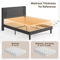thumbnail image 4 of Hot Sale Wingback Upholstered Queen Bed Frame, Sturdy & Noise-Free Platform Bed, No Box Spring Required, Easy Assembly Dark Grey, 4 of 10