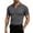 Dark Gray, variant on Mens Ribbed Polo Shirt V-Neck Short Sleeve Knit Summer Business Casual Stretchy Golf Shirts, XL