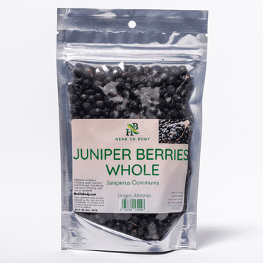 Herb To Body Juniper Berries Whole | Juniperus Communis | Wildcrafted | 4oz