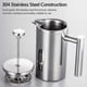 thumbnail image 1 of Double Wall Insulated Stainless Steel French Press Coffee Maker 350ml/800ml/1000ml, 1 of 4