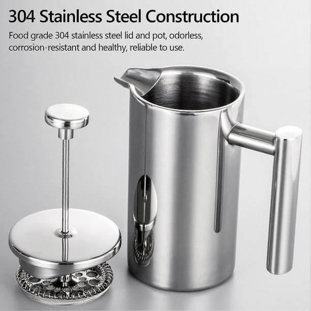 Double Wall Insulated Stainless Steel French Press Coffee Maker 350ml/800ml/1000ml