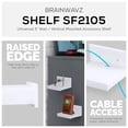 thumbnail image 3 of Estante flotante BRAINWAVZ SF2105 para altavoces Bluetooth, color blanco, 3 of 9