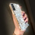 thumbnail image 4 of Samsung Galaxy S22 Plus Case Diamond Case for Women 3D Glitter Sparkle Bling Case Luxury Shiny Crystal Diamond Bumper Clear Gems Cute Protective Girly Case Girls Cover(Sliver), 4 of 12