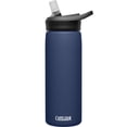thumbnail image 1 of CamelBak eddy+ Botella de agua con pajita de 20 oz - Acero inoxidable aislado, azul marino, 1 of 5
