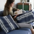 thumbnail image 2 of Plutus Navy Fluffy Fields Animal Faux Fur Luxury Throw Pillow - Double sided 22" x 22", 2 of 2