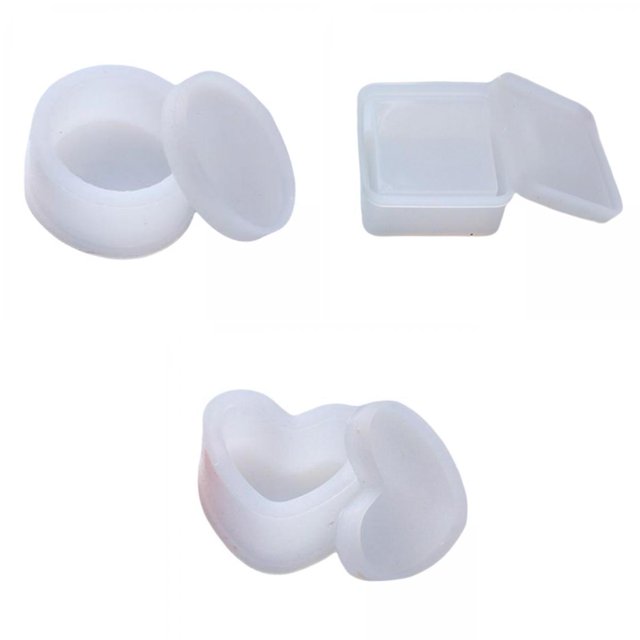 Moldes de Resina de Silicona Con Tapa Para Joyería Sunnimix 3 Uds. Creativos