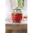 thumbnail image 2 of Circleware Family Recipe Glass Beverage Dispenser With Chrome Stand, Clear, 2.2 Gallons, 2 of 3