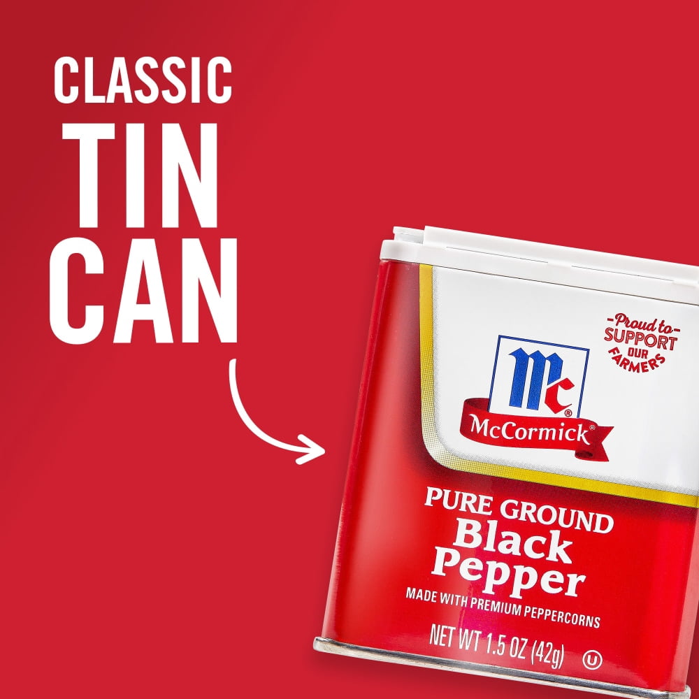 McCormick Pure Ground Black Pepper 1.5 oz - 5 Pack