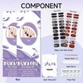 thumbnail image 6 of DUKASOU 44Pcs Upgraded Gloss Gel Nail Polish Strips UV Free, Black and Red Glitter Stick on Nail Strips, DIY Finger Full Nails Wraps Manicure Nail Art Stickers for Adults, 6 of 7