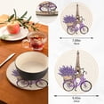 thumbnail image 3 of SKYSONIC Lavender Eiffel Tower Pot Holders Trivets, 2 Pcs Heat Resistant Trivets,Paris Bicycle Cotton Thread Weave Mats for Hot Pads Pans Pot Bowl Teapot for Kitchen Decor, 3 of 7