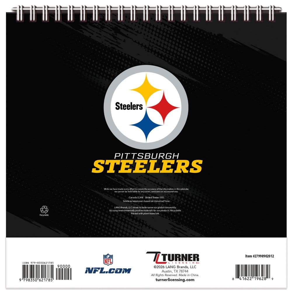 Pittsburgh Steelers 2027 Easel Desk Calendar, (Paperback)