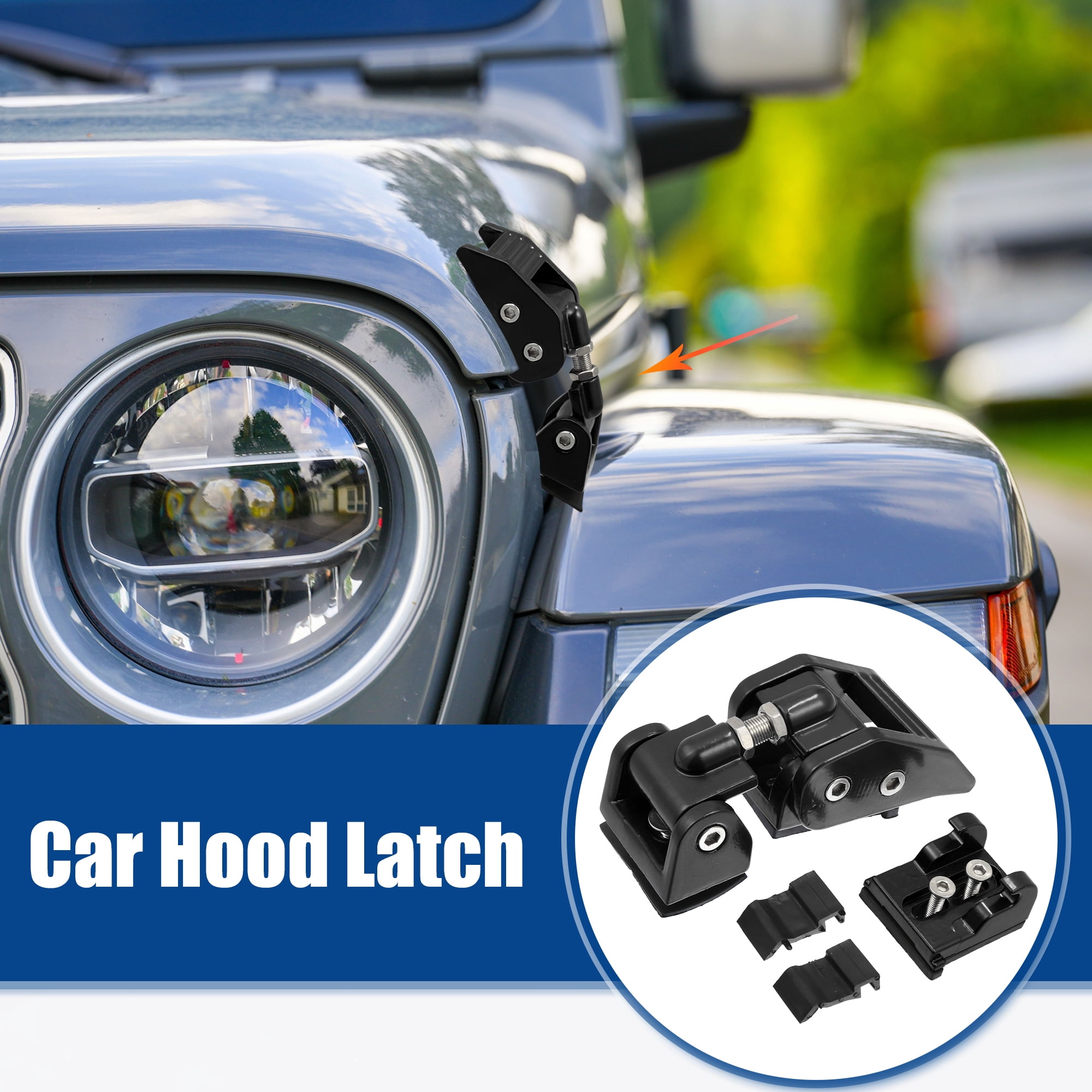 Unique Bargains Hood Latches  Catch Locking Fit for Jeep Wrangler JK - Pack of 4 Black