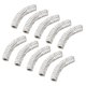 thumbnail image 1 of 10pcs Delicate Clay Diamond Charm Creative Handmaking Tube Bent Bent Tube Perlas espaciadoras sueltas para bricolaje pulsera collar joyería (blanco), 1 of 4