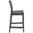 thumbnail image 2 of Pemberly Row Contemporary Resin 25.6" Counter Stool in Dark Gray, 2 of 8