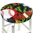 thumbnail image 3 of Bingfone12 Inch Padded Round Bar Stool Cover Cushion With Elastic Fabric Round Chair Seat - Balls, 3 of 7