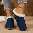 thumbnail image 4 of Fuwddey Slippers for Women Men Comfy Shoes with Warm Lined Round Toe for Indoor And Outdoor Cover Bottom House Slippers Wedge Heel Thick-Soled Slippers, 4 of 6