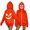 Orange, variant on Jagged Grin Zip Up Coat, Pumpkin Face Full Zip Hooded Jacket,3D Pumpkin Stem Oversized Halloween Sweatshirt With Dual Sided Jack O Lantern Print,Spooky Face Holiday Loungewear, Green 3XL