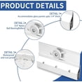 thumbnail image 3 of 2 Pcs m 6053 Rouleaux de Porte de Douche Sans Cadre Assemblage de Rouleau de Support Supérieur, Roue en Plastique Ronde 3/4 Po Pièces de Rechange pour Porte de Douche Roulements à Billes, Aluminium Extrudé, Finition Chrome., Argent, 3 of 7