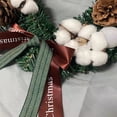 thumbnail image 3 of Feliz Navidad Para La Puerta Delantera Corona De Navidad Artificial De Invierno Con Cono De Pino Algodón Decorativo Para Ventanas Chimeneas Escaleras Speravity HA039283-00, 3 of 6