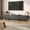 Black, variant on Modern TV Stand for TVs up to 80", Mid Century Entertainment Center with Storage Cabinets, Media Console for Living Room, Grey