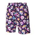 thumbnail image 4 of Balery Skull colorful mushroom rainbow Traje de Baño Estilo Hawaiano para Hombre, Shorts de Secado Rápido con Bolsillos-XX-Large, 4 of 6