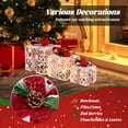 thumbnail image 4 of Topbuy Set of 3 Christmas Lighted Gift Boxes Battery Powered Present Boxes w/Red Bows 60 Warm Lights & 6 Hours Timing Function, 4 of 7