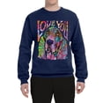 thumbnail image 3 of Colorful Beagle | Dogs Love You | Dean Russo Art Animal Lover Unisex Crewneck Sweatshirt, Navy, Small, 3 of 6
