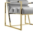 thumbnail image 4 of Inspired Home Madisen Velvet Accent Chair, Grey/Gold, 4 of 7