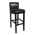 thumbnail image 1 of Brooklyn Contemporary Wood/Faux Leather Barstool - Black, 1 of 2
