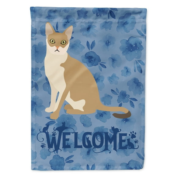 Carolines Treasures CK5061GF Singapura Cat Welcome Flag Garden Size Small multicolor
