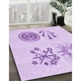 thumbnail image 3 of Ahgly Company Machine Washable Indoor Square Transitional Heliotrope Purple Area Rugs, 4' Square, 3 of 7