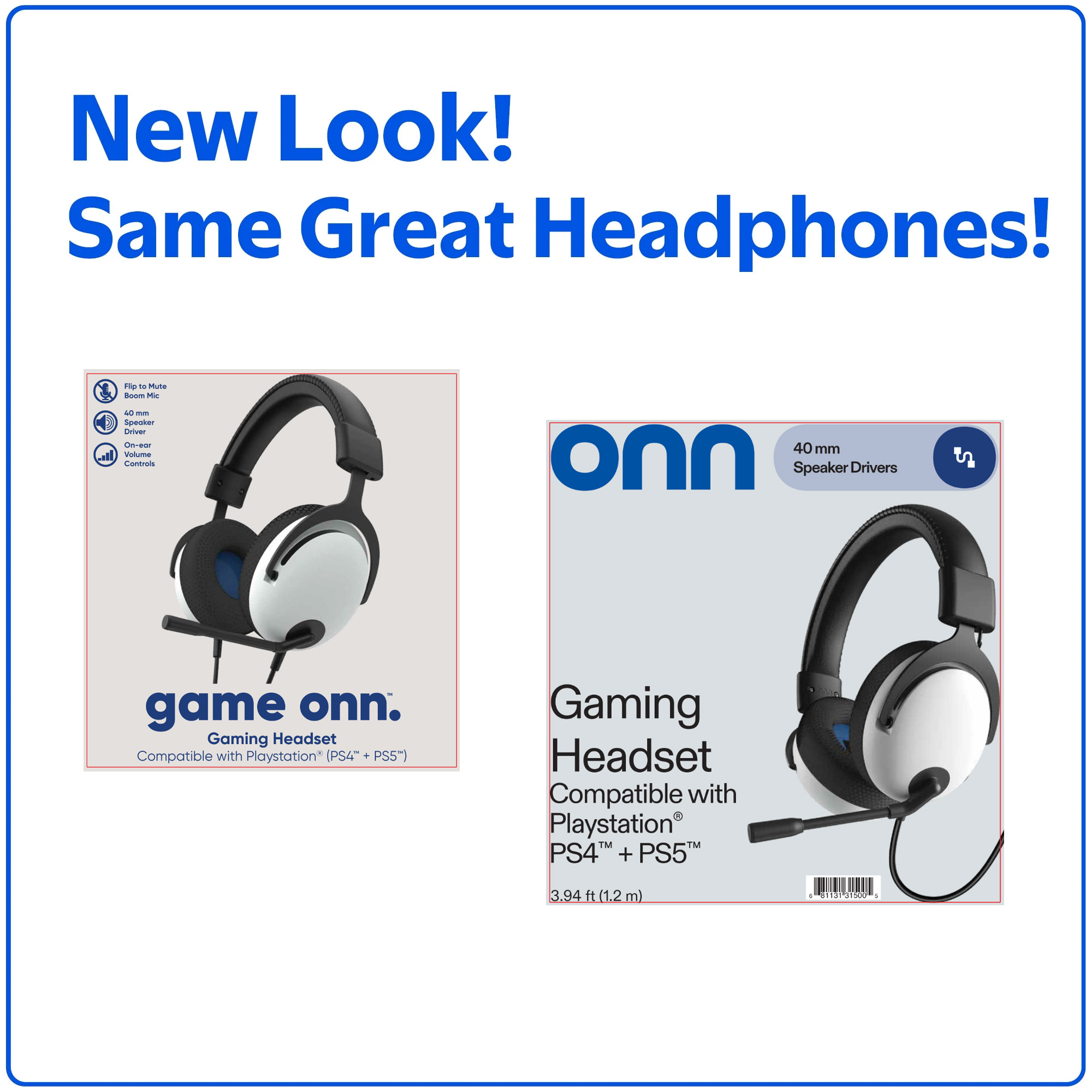 Auriculares gamer con cable onn compatibles con PlayStation PS4 y PS5, negro y blanco 7