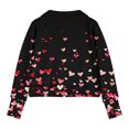 thumbnail image 5 of Avrntaa Girls Valentine Sweatshirt - Cute Heart Print Half Zip Pullover, Spring Long Sleeve Top, Loose Tee with Thumbhole, 5 of 5