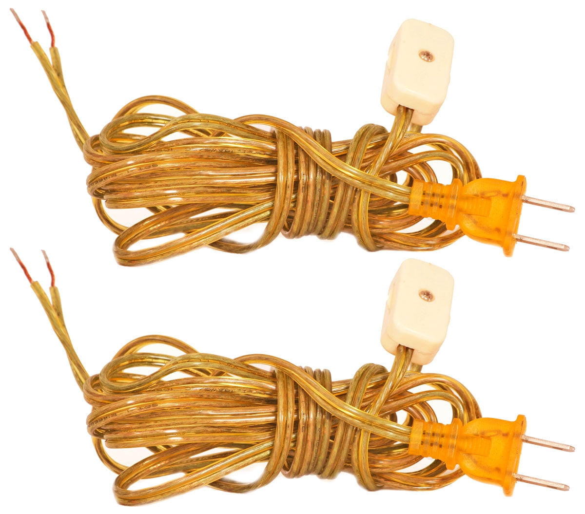 Royal Designs Clear Gold 9 Foot Replacement Lamp Cord With Rotary Royal Designs Clear Gold 9 Foot Replacement Lamp Cord With Rotary Switch And Molded Plug Spt 2 Set Of Com