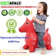 thumbnail image 5 of Premium Inflatable Horse Hopper - Best Animal Bouncer Ride-On Toy for Kids, Boys, Girls and Children 2, 3, 4, 5. Play Hopping Toys. Free Foot Pump + Gift Box (Pink), 5 of 7