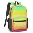 thumbnail image 2 of 17 Inch Lightweight Backpack,PVC Waterproof Oxford Fabric, Ergonomically Designed, with Large Capacity, Vibrant Rainbow Print, 2 of 5