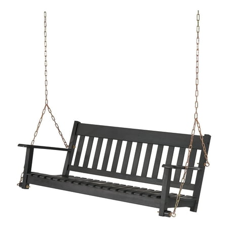 Better Homes & Gardens Delahey Hanging Wood Porch Swing