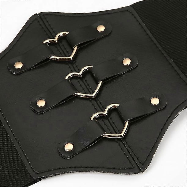 Corset PU Leather Cummerbunds Strap Belts for Women Banquet Elastic Tight High Waist Slimming Body Shaping Girdle