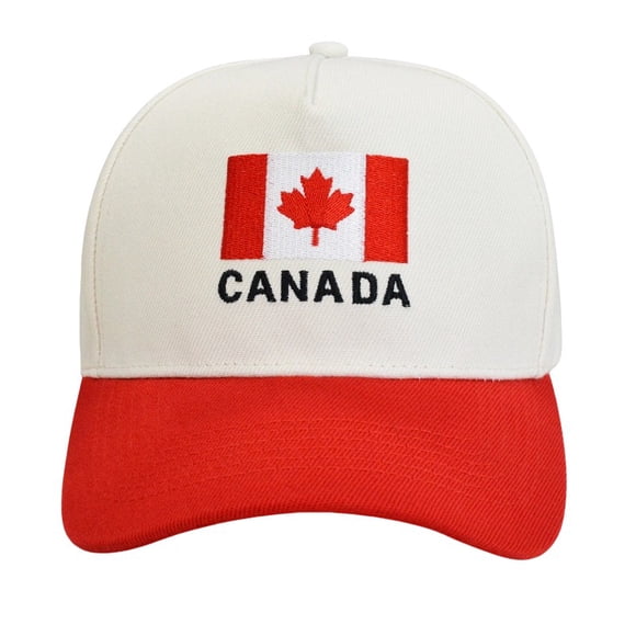 AWZXDE Unisex Baseball Cap Canada Day Embroidered Hat Street Hip Hop Style Adjustable Soft Top Baseball Cap