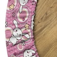 thumbnail image 5 of Ambesonne Anime Fitted Round Tablecloth, Rabbits Humor, 40"- 44" Diameter, White Pink, 5 of 5