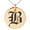 Rose, variant on Stainless Steel Letter B Initial Old English Monogram Engraved Small Medallion Circle Charm Pendant Necklace