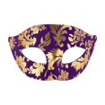 thumbnail image 2 of Purple and Gold Masquerade Mask for Women Venetian Masquerade Masks 7 Inch Mask Accessory for Masquerade Party Mardi Gras Themed Event, 1 Pack, 2 of 4