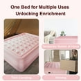 thumbnail image 4 of 22'Luxury Air Mattress with Built in Pump, Mother's Day Gift,Puncture Resistant Portable Inflatable Mattress,Ideal for single person or guests air bed(Queen,Pink), 4 of 11