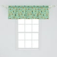 thumbnail image 2 of Ambesonne Cartoon Window Valance, Foxes with Glasses, 42" x 18", Pale Green Orange, 2 of 3