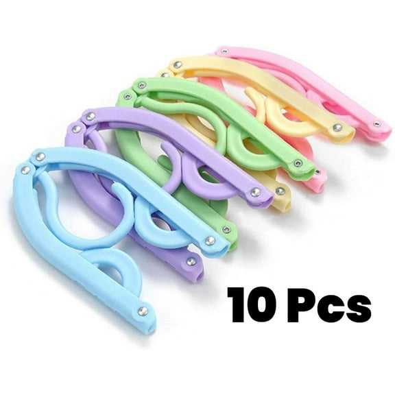 LQQBOX 10 Pcs Travel Hangers Cruise Ship Essentials Accessories Portable Folding Clothes Hanger Foldable Drying Rack