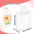 thumbnail image 2 of Paquete de 50 Bolsas de Regalo Transparentes con Asas, Bolsas de PVC Reutilizables A Granel, Bolsas de Regalo Transparentes, 2 of 5
